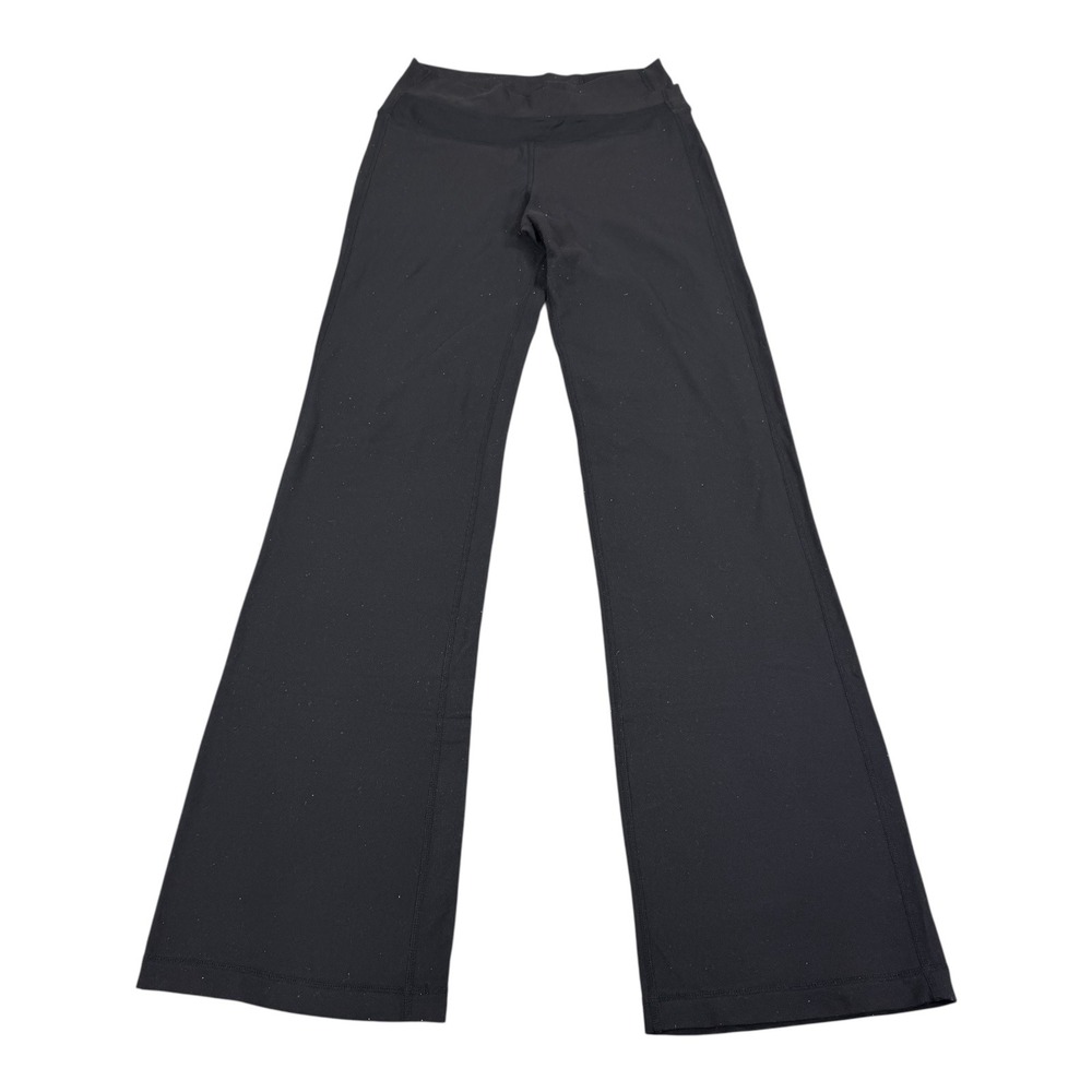 Lululemon Groove Pants Womens 6 Black Vintage Luon Flare Yoga Wide Leg Stretch